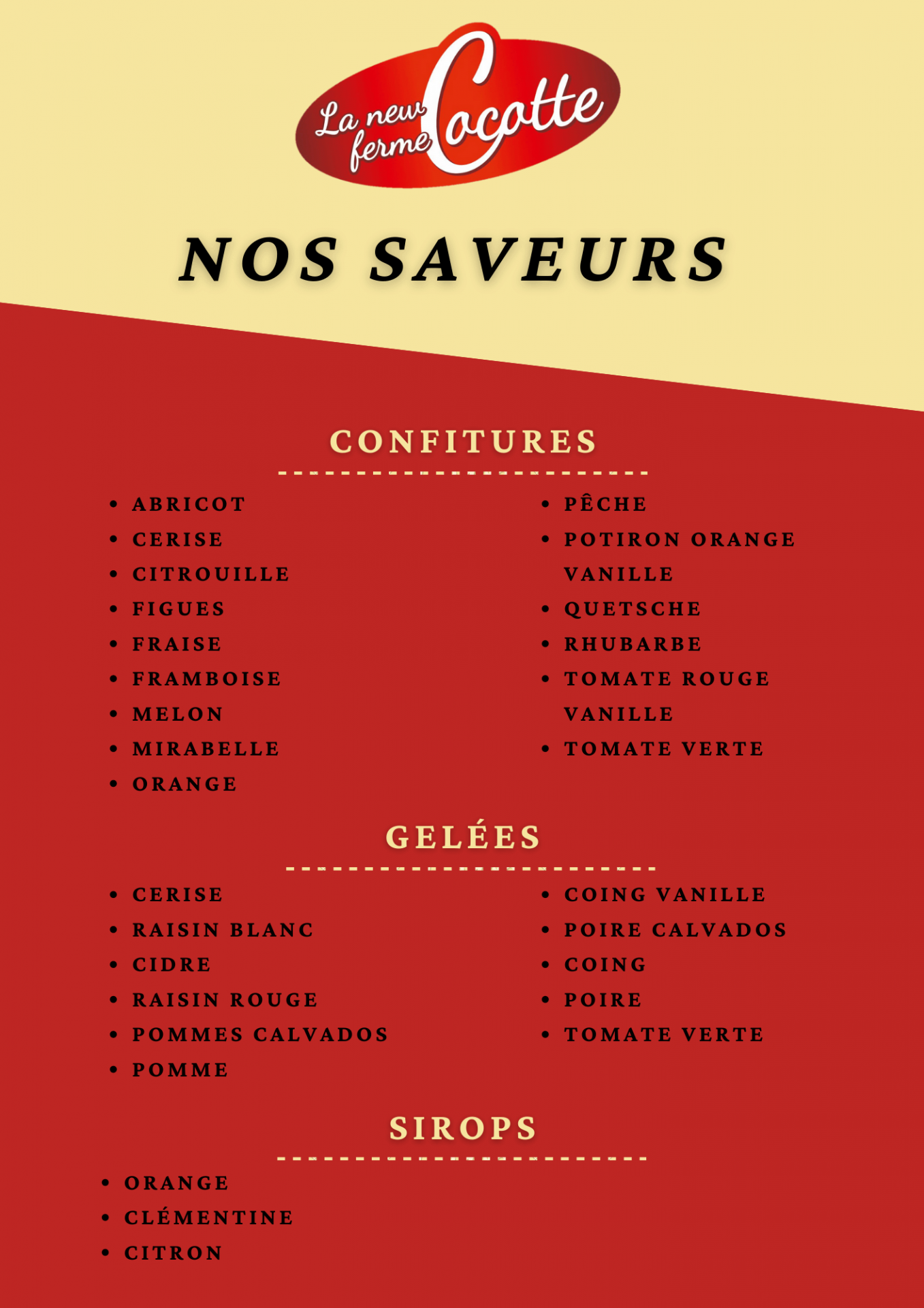 Nos saveurs