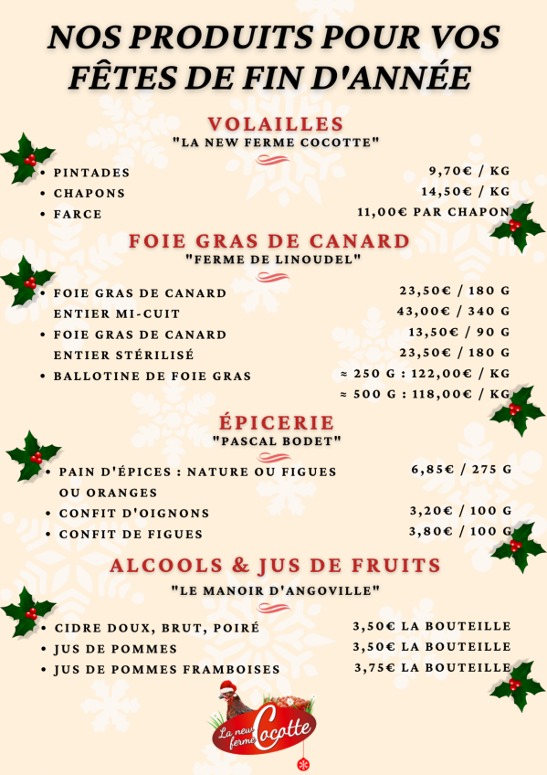 Produits fêtes LNFC
